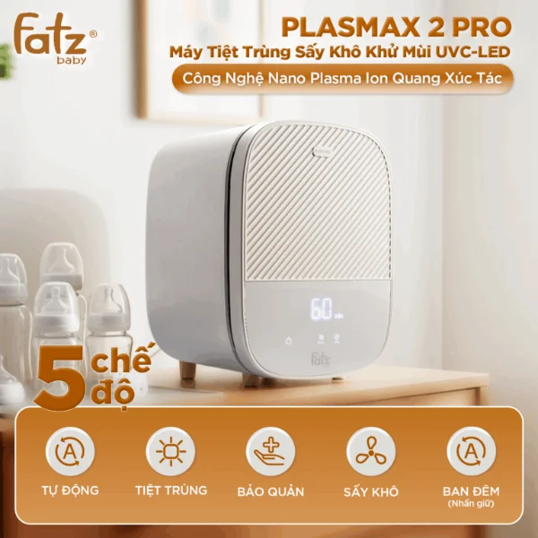 M&aacute;y Tiệt Tr&ugrave;ng Sấy Kh&ocirc; Khử M&ugrave;i UVC-LED C&ocirc;ng Nghệ Nano Plasma Ion Quang X&uacute;c T&aacute;c PLASMAX 2 PRO